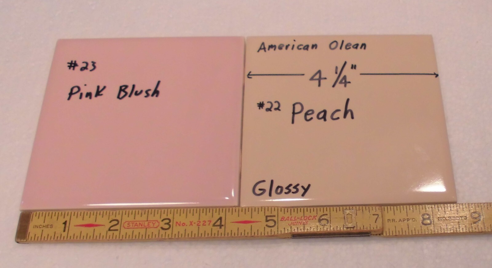 1 pc. *PEACH COLOR* Ceramic Bullnose Tile 2” X 6” By American Olean, NEW STOCK