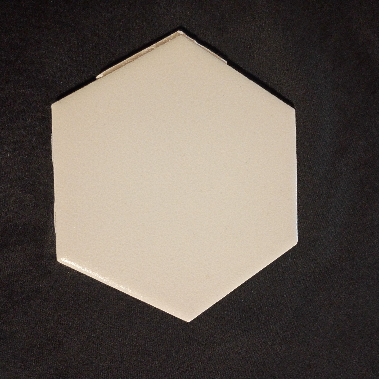 FLorida Tile FT Off White Ceramic Tile Hexagon Vintage Mid Century Modern USA