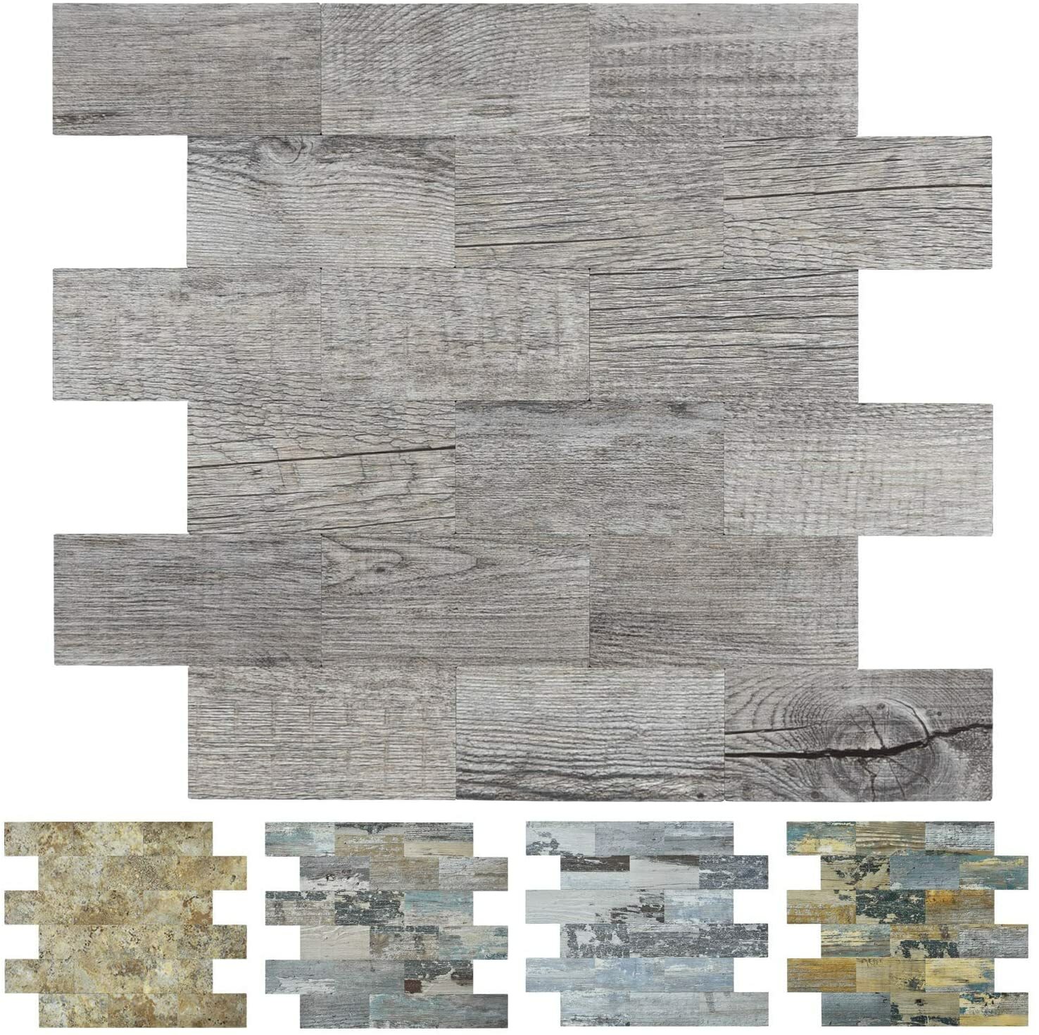 Art3d Peel and Stick PVC Panel Kitchen Backsplash Fireplace and Stair Decal