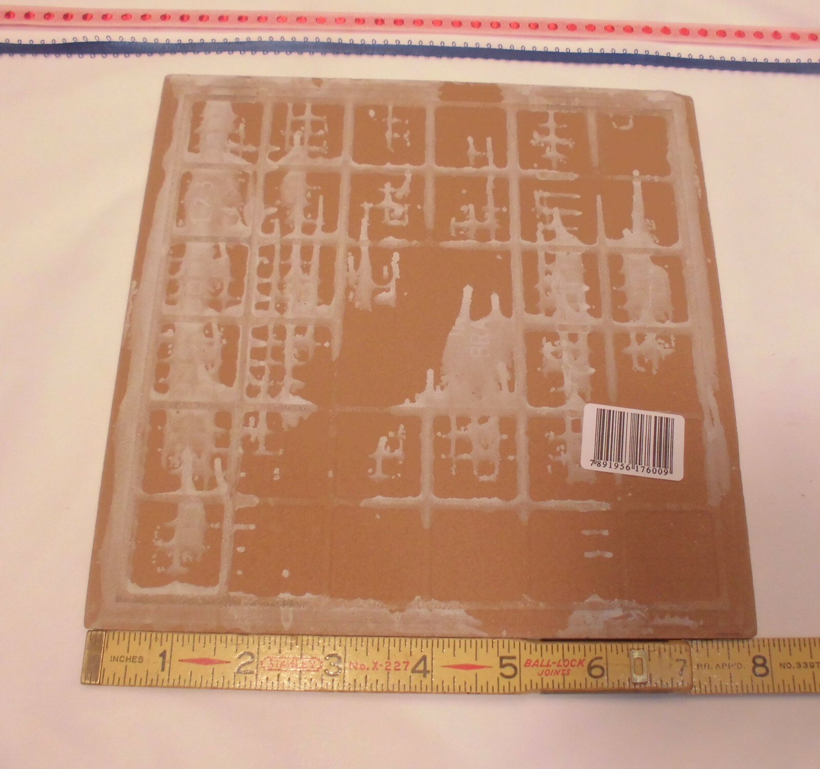1 pc. Porcelain/Ceramic 8″ Floor Tile; Light & Dark Grays; Medium Textured NEW