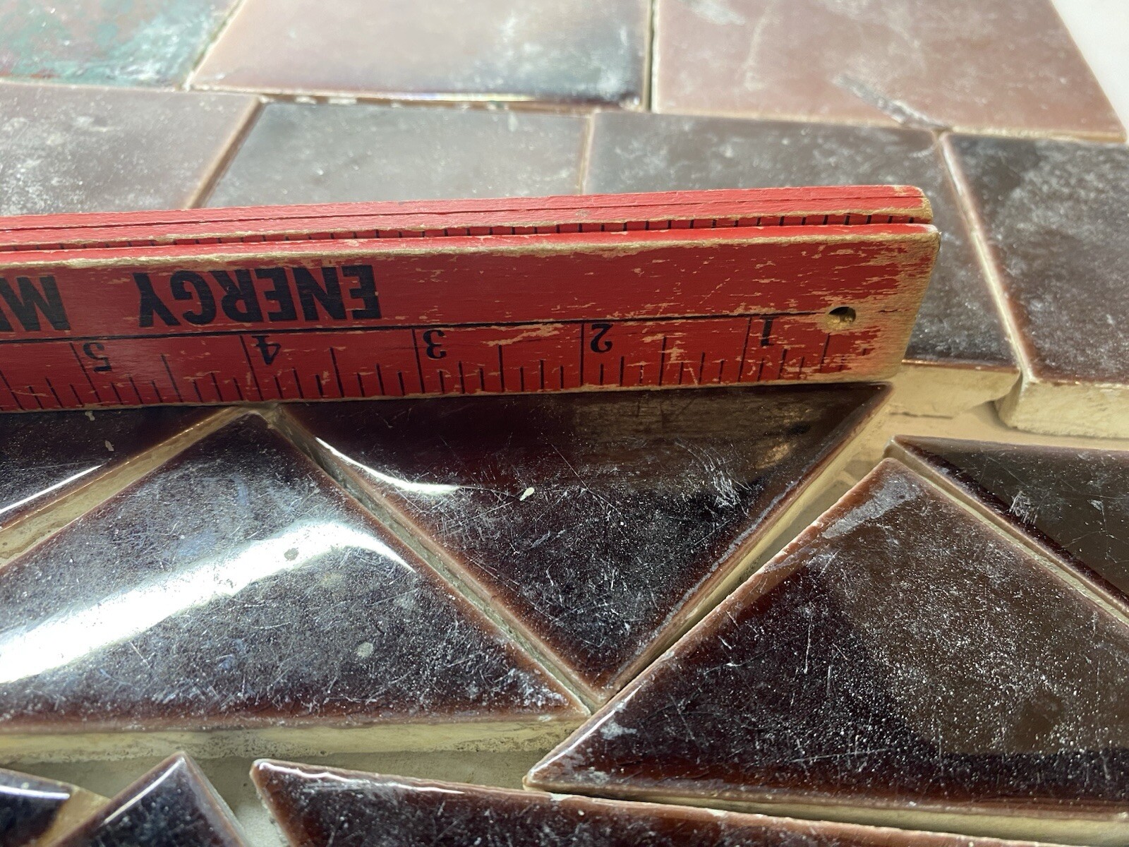 Vintage Lot Of 20 Reclaimed Salvage Wall Tiles Various Sizes And Conditions