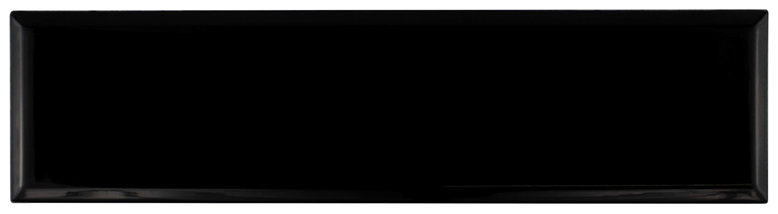 Cruz Bay Studio MKT6 Facet – 3″ x 12″ Brick Wall Tile – Glossy – Black