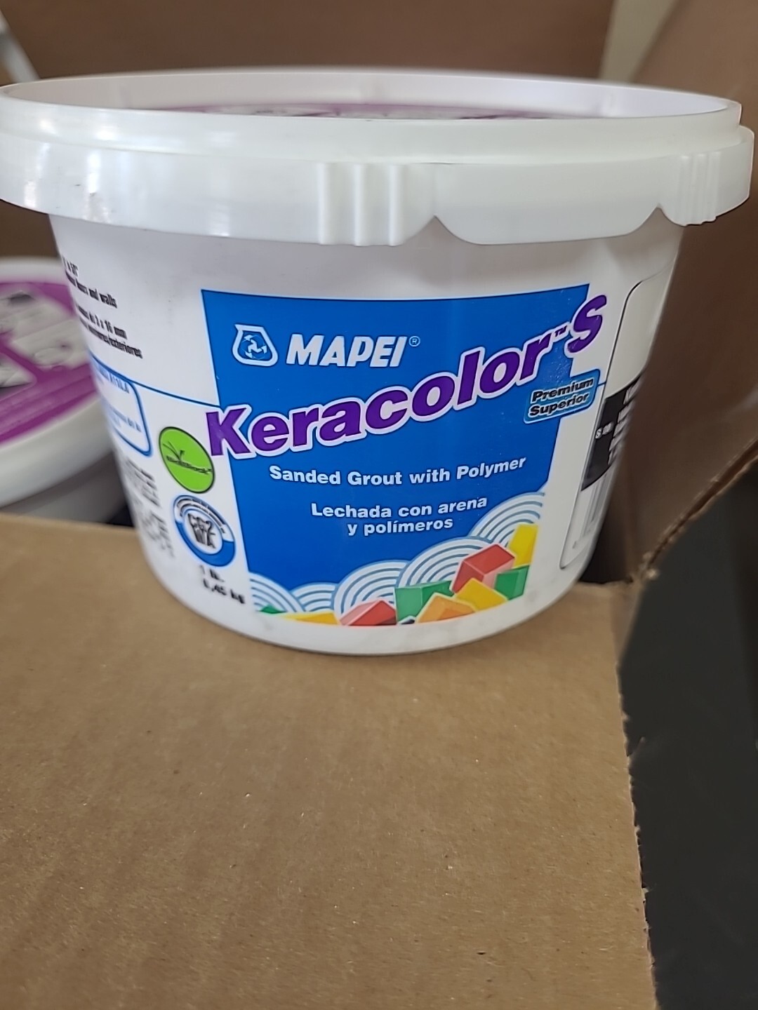 Case of (8) Mapei Keracolor S Sanded Grout 1lb Containers Color :Biscuit/bizcoco