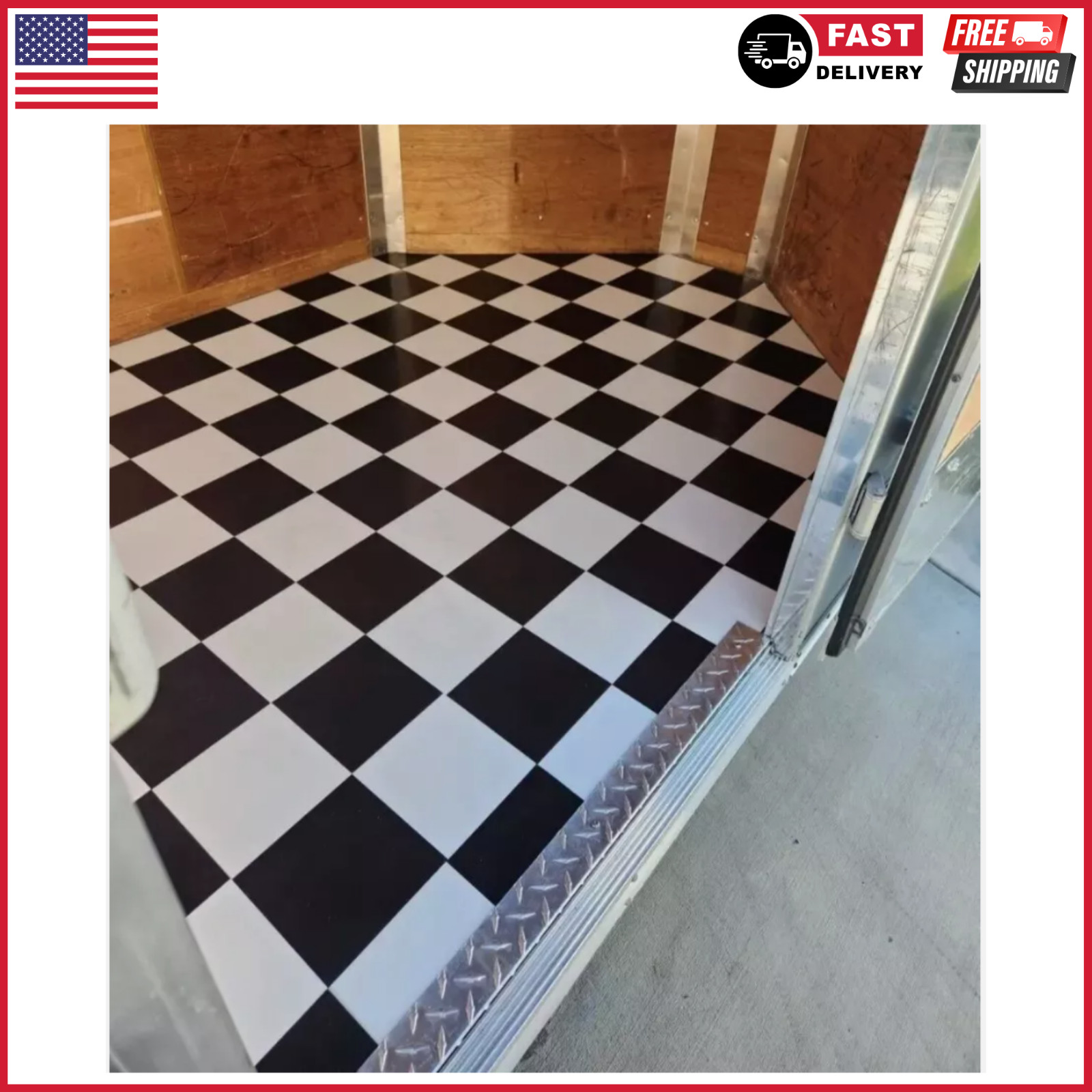 Black and White Vinyl Peel and Stick Tile Square 20 PK Luxury Flooring 12 X 12