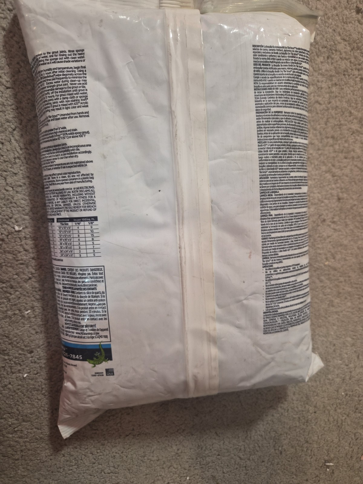 Bostik Dry Tile Grout Unsanded 5lbs. Black