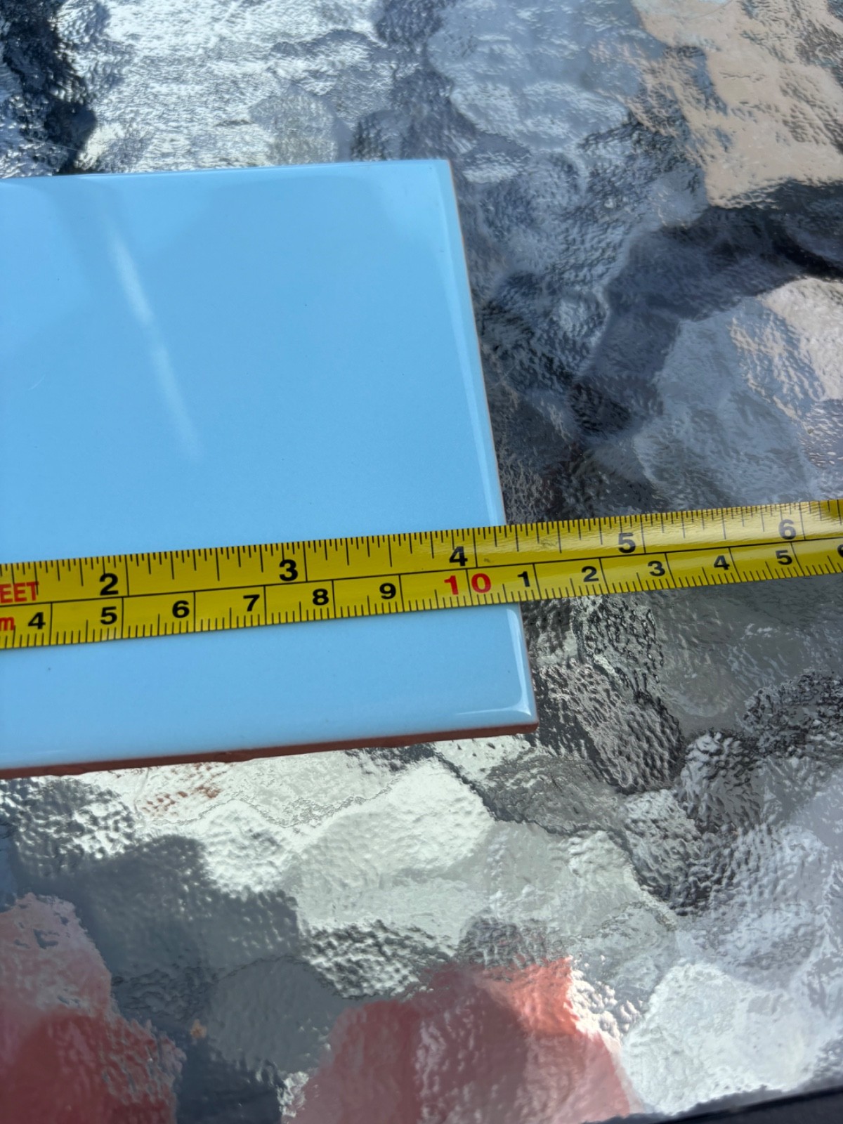 Vintage wall tiles, ceramic, baby blue , 1950s , 4 1/4 , Vintage/ MCM / Retro