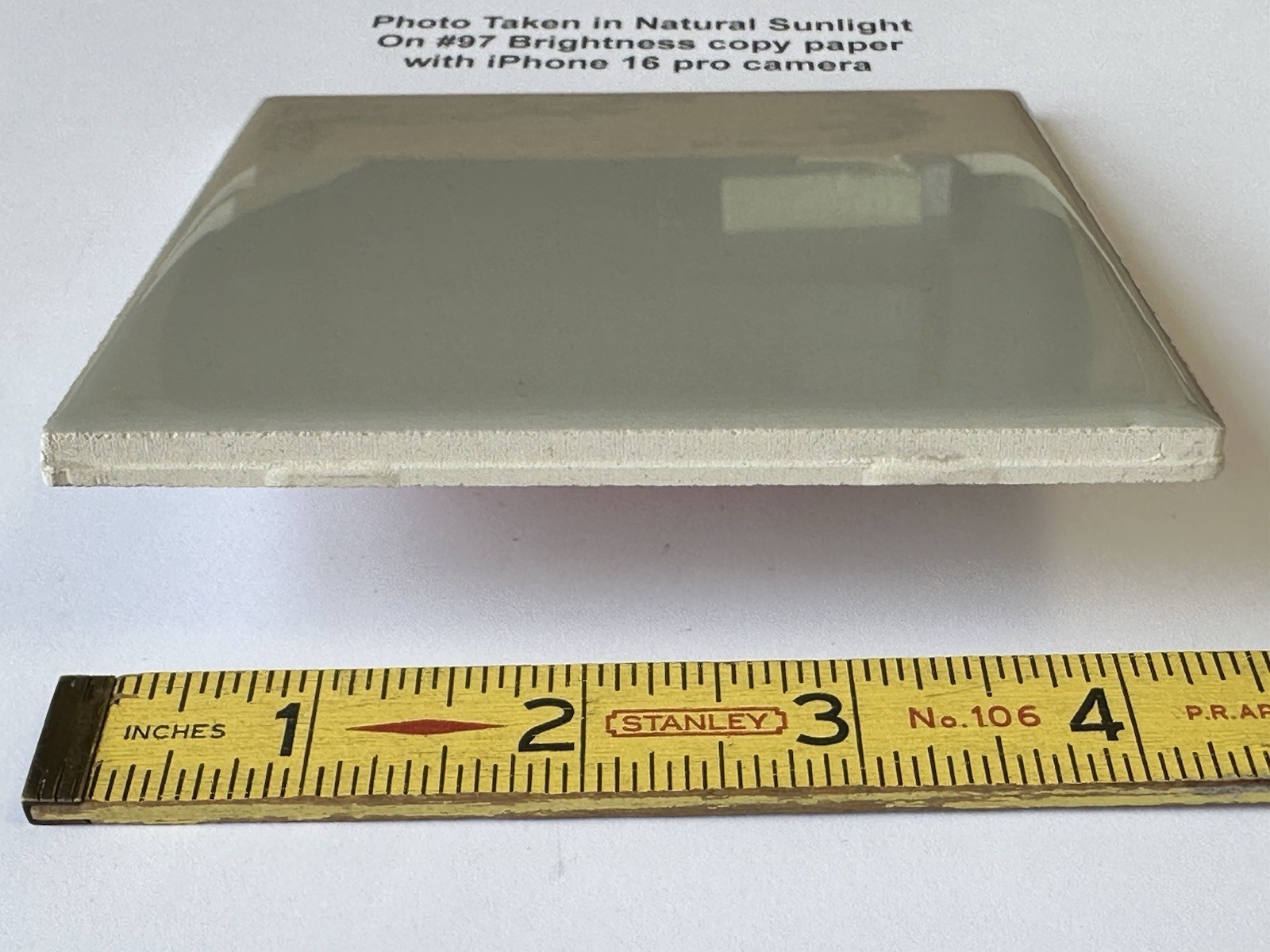 1 pc. Glossy *Desert Gray* Ceramic Tile by Daltile…4-1/4″ NEW STOCK