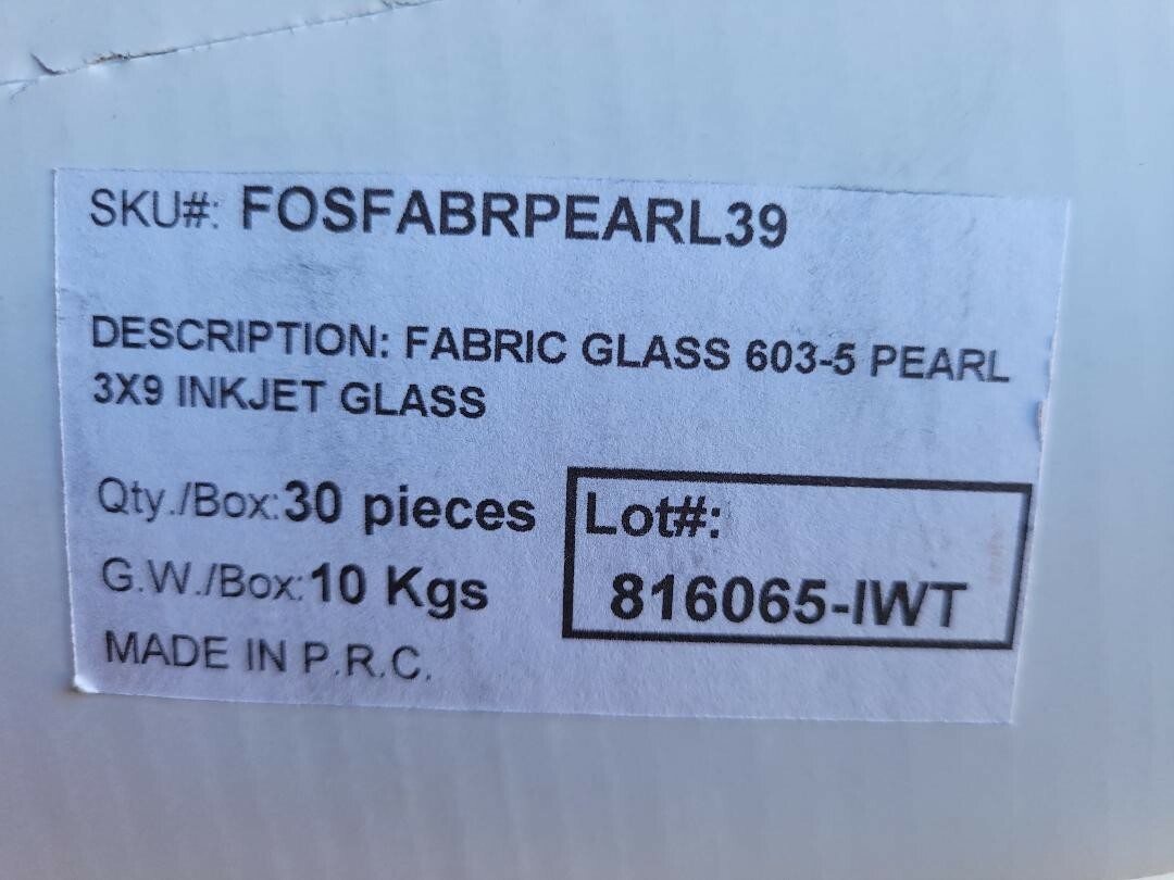 Fabric Glass Tile 603-5 Pearl Subway Backsplash 3×9 by Tesoro FREE SHIPPING