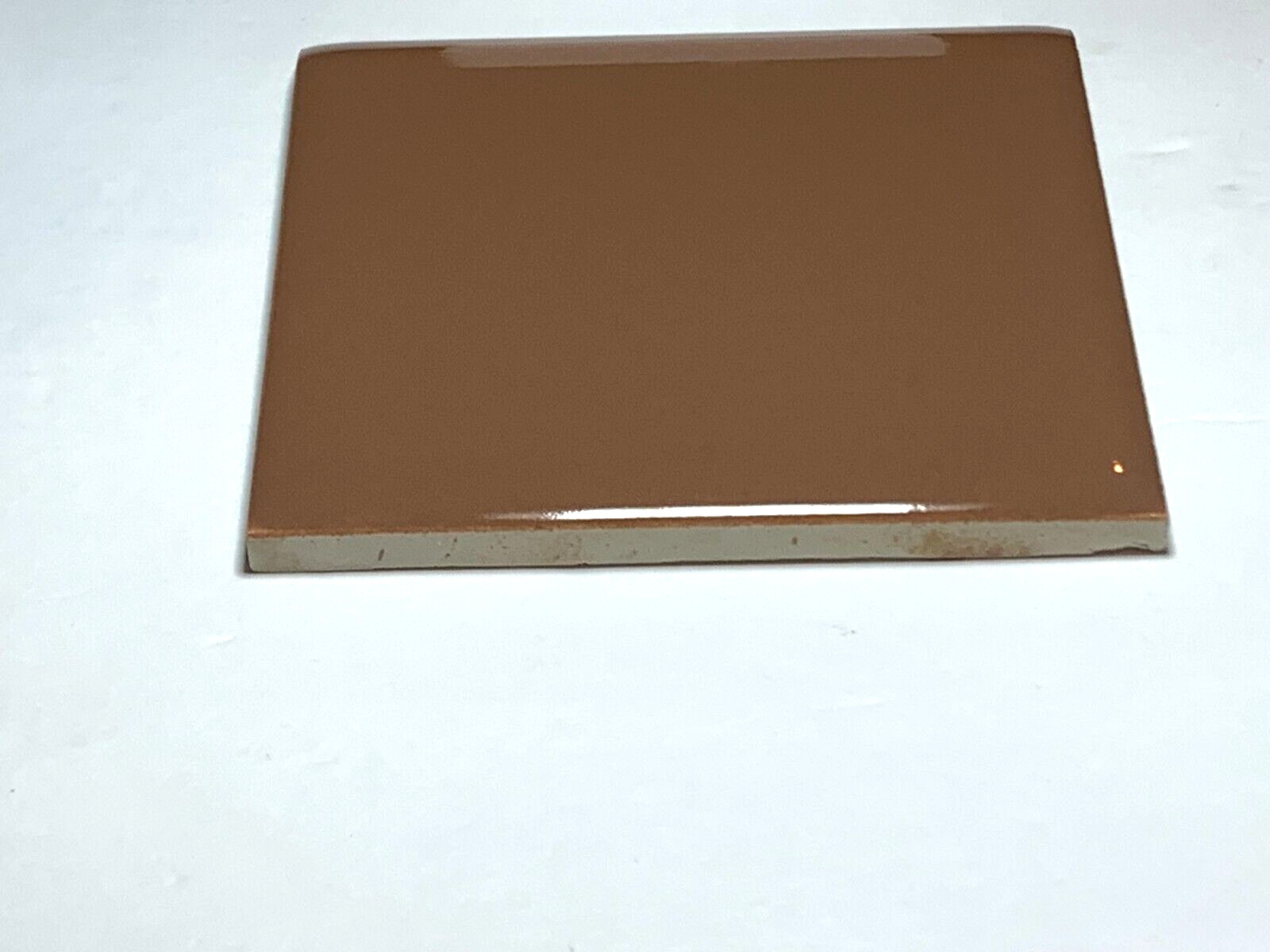 Vintage Stylon ceramic Creme De Mocha Bullnose 4-1/4″ x 4 1/4″ Gloss