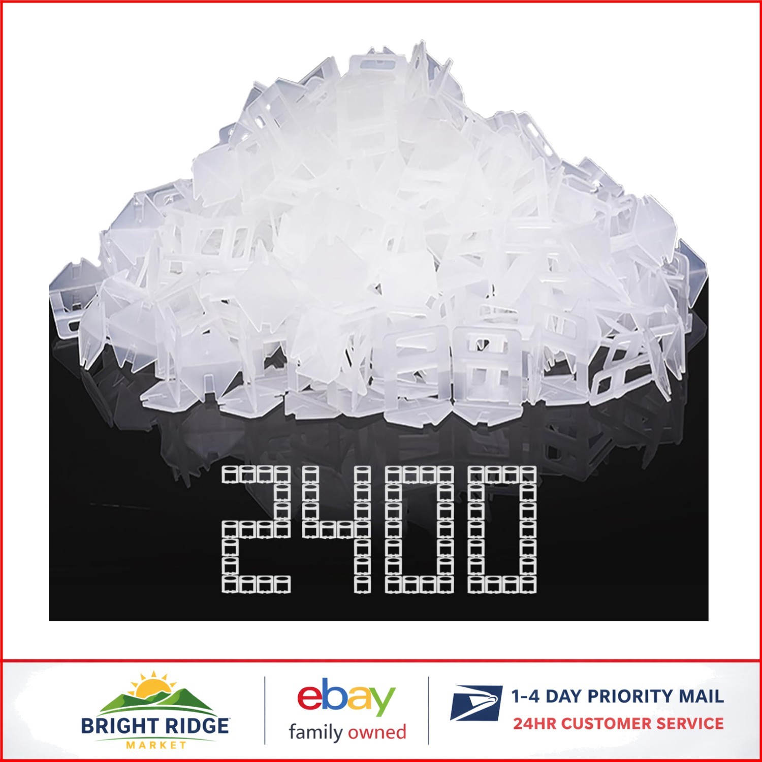 Tile Leveling System with 2400 Clips for Professional Ceramic Installation