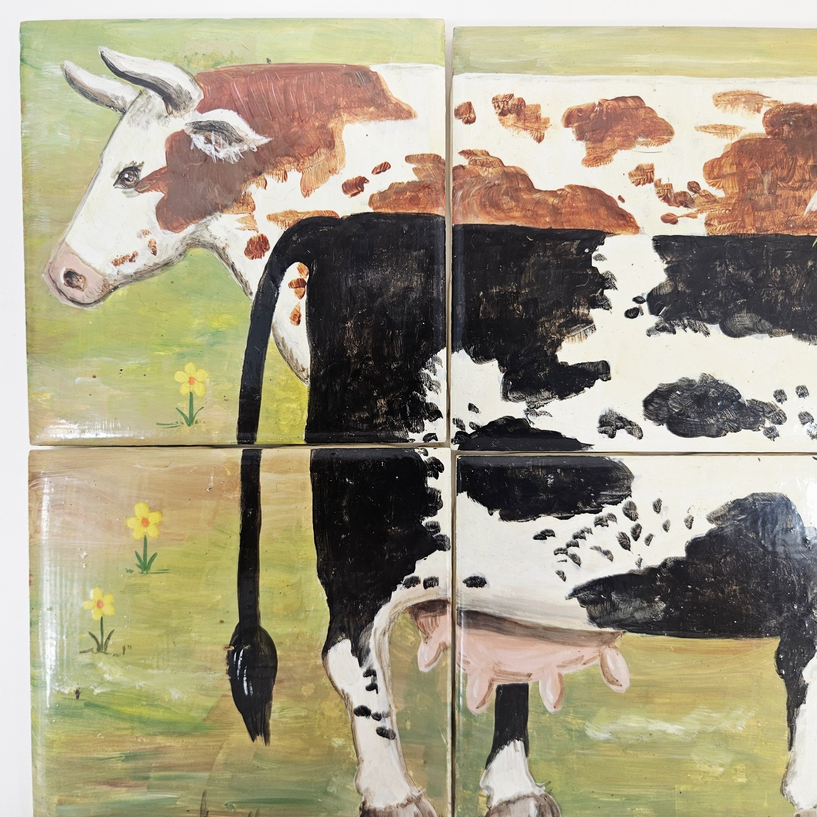 11 Pc Art Cow Farmhouse Countryside Farm Mural Ceramic Backsplash Tile Vintage