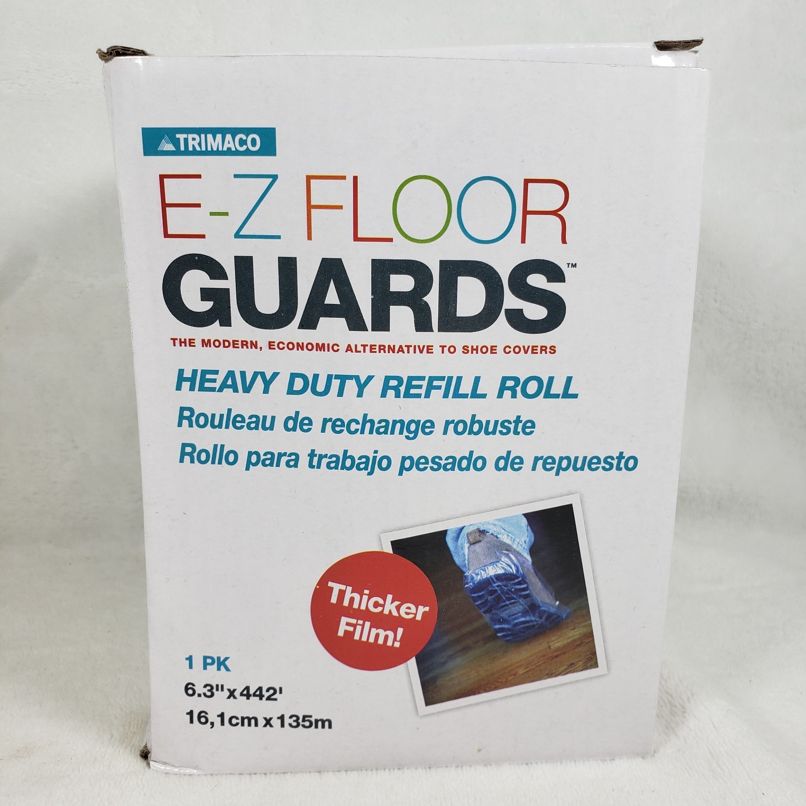 Trimaco E-Z Floor Guards #54717 Refill Thicker Film Roll Shoe Covers