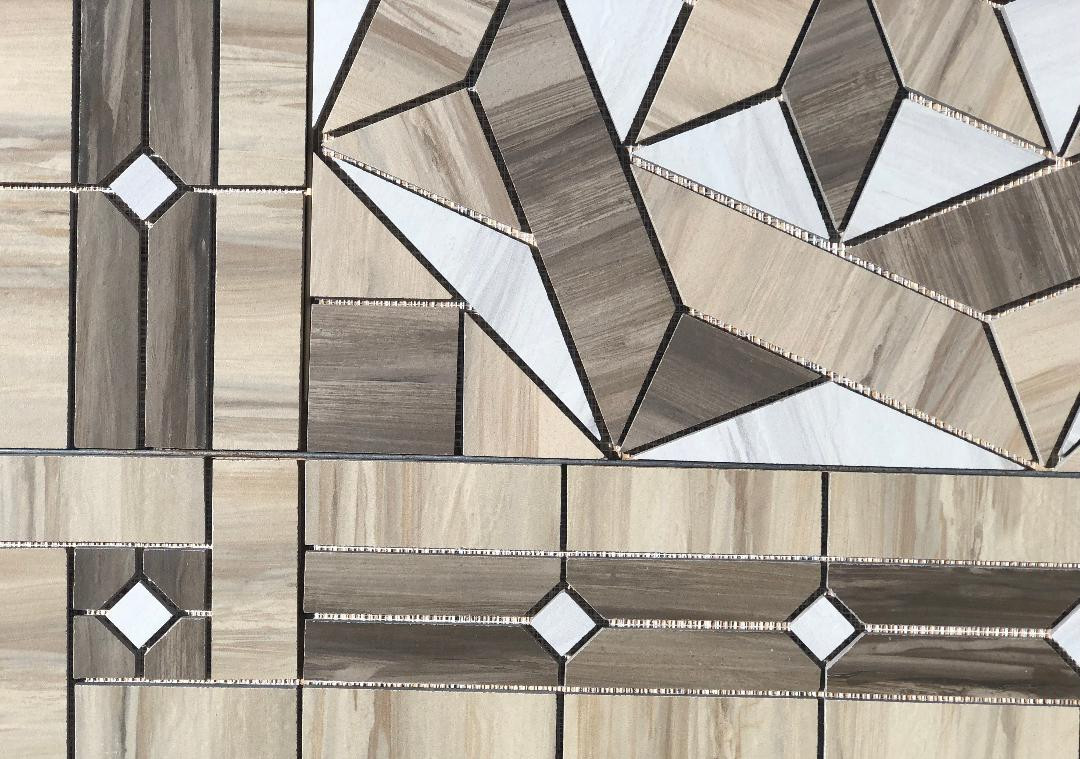 36″ x 36″ Tile Medallion Deco Mosaic Accent – Happy Floors Paint Stone series