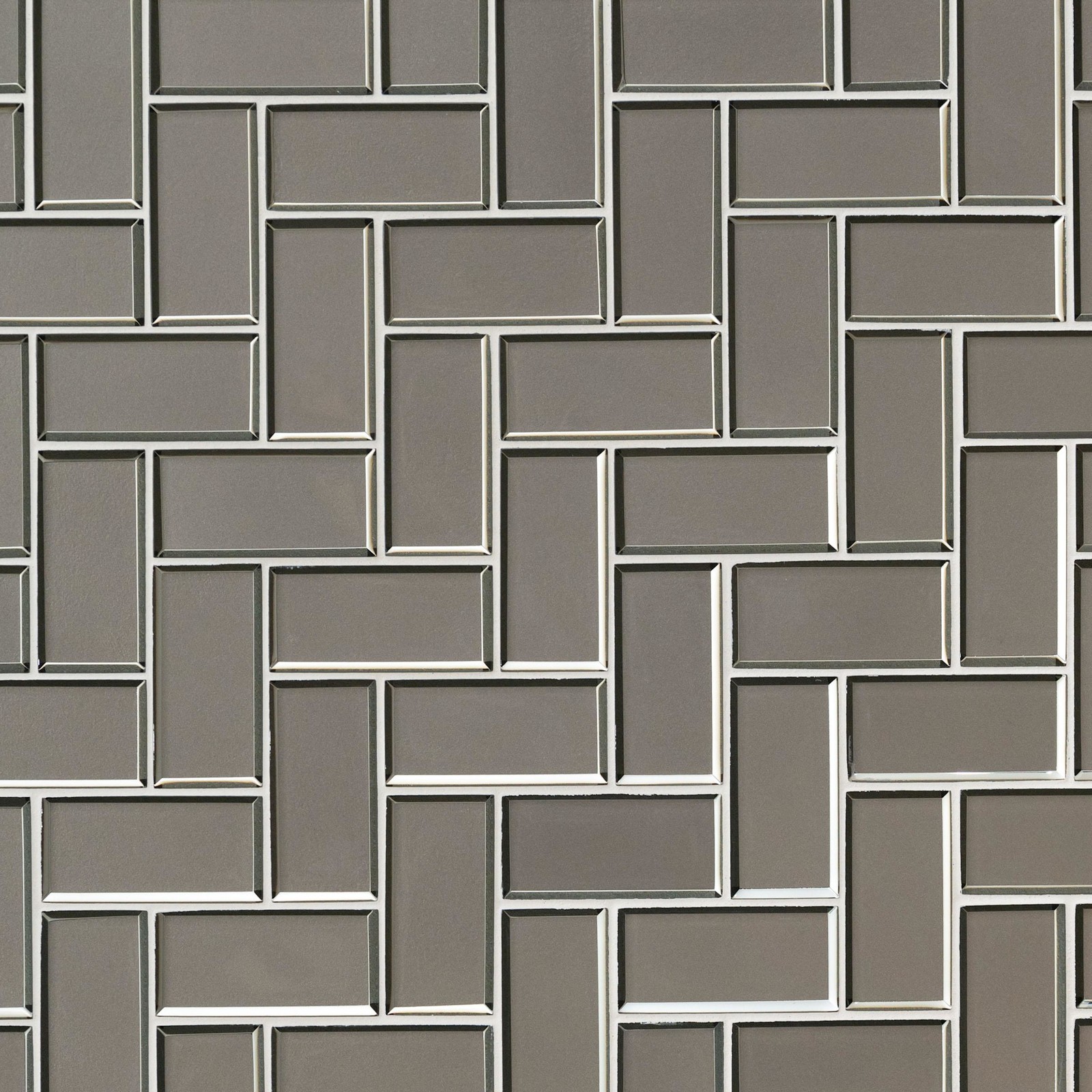 Ackland AKM-G-RI2X4BHB-CA Rivella – 12″ x 14″ Glass Herringbone – Sage Edge