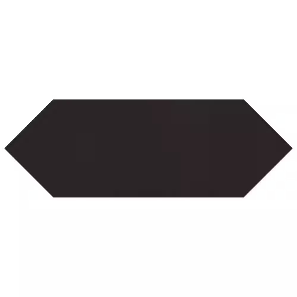 Kite Black 3-7/8 In. X 11-3/4 In. Porcelain Floor and Wall Tile (11.2 Sq. Ft./Ca