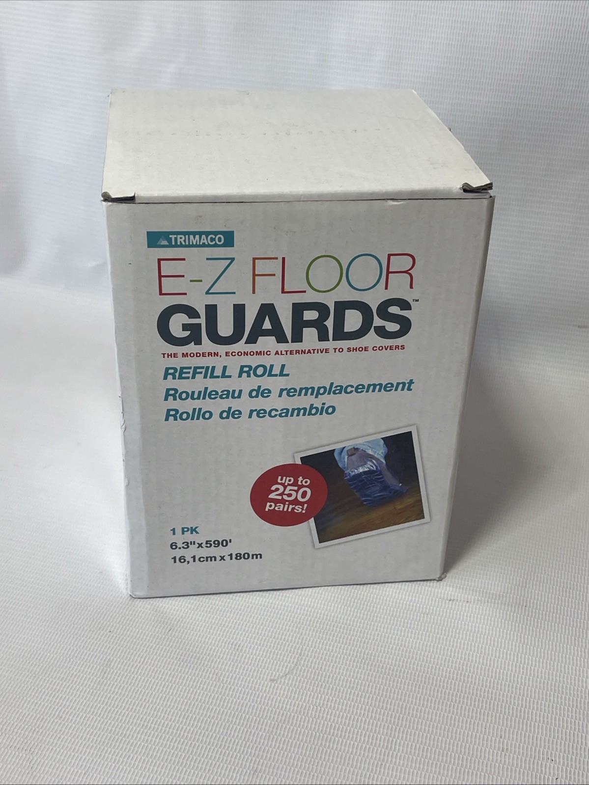 Trimaco E-Z Floor Guards #54716 Refill Film Roll Shoe Covers 250 Pairs New