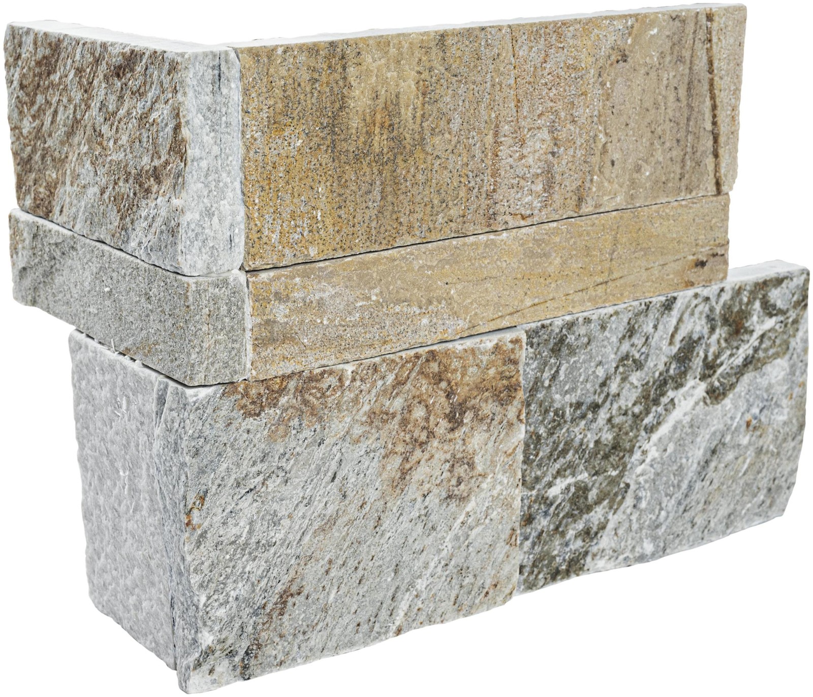 Ackland AKPLPQ9X18FCR-CA 9 in. x 18 in. Splitface Quartzite – Amber Cream