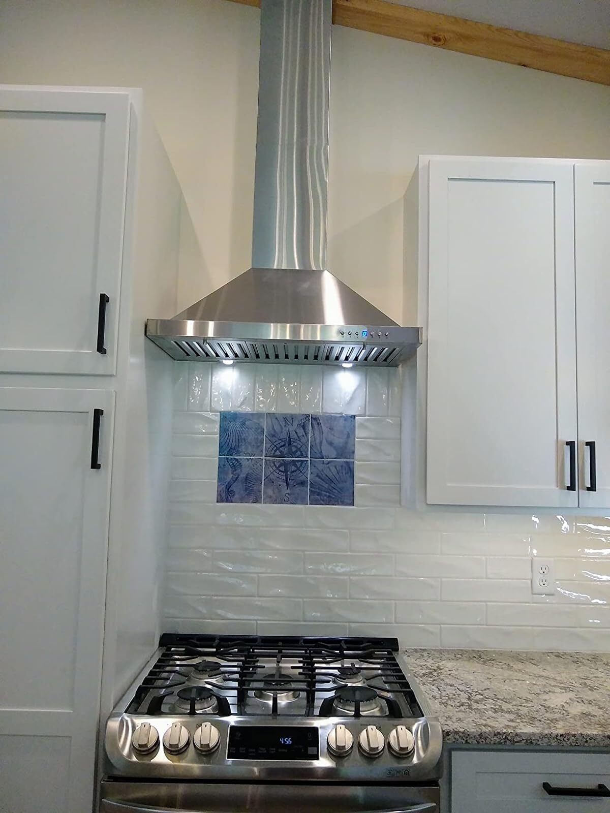 Compass Tile Backsplash Haase Nautical Ceramic Mural Art POV-AH001