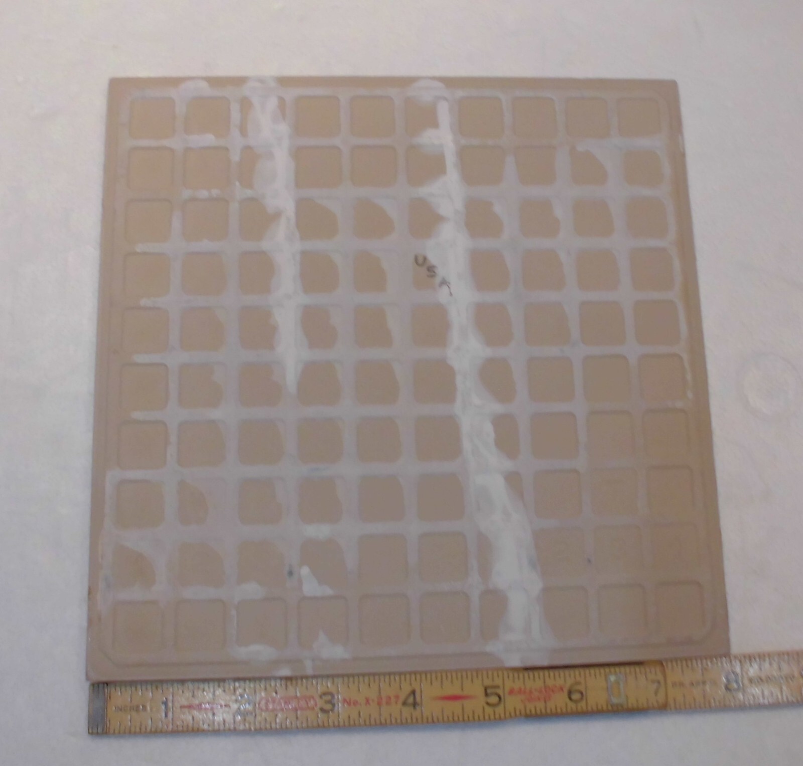 1 pc. Bright White Ceramic Floor Tile: 8″ X 8″ Smooth, Made USA by K.P.T. NEW