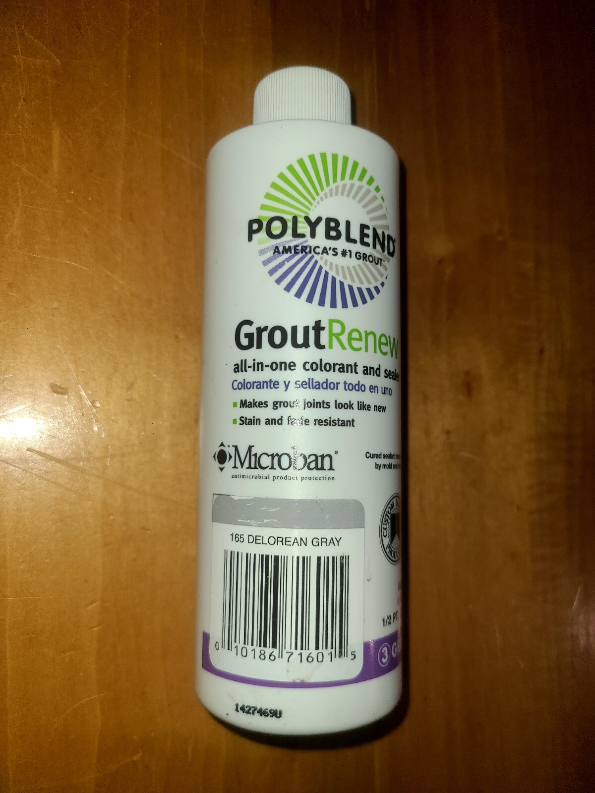 Polyblend 165 Delorean Grey 8oz Grout Renew Colorant/Sealer Flooring Tile Repair