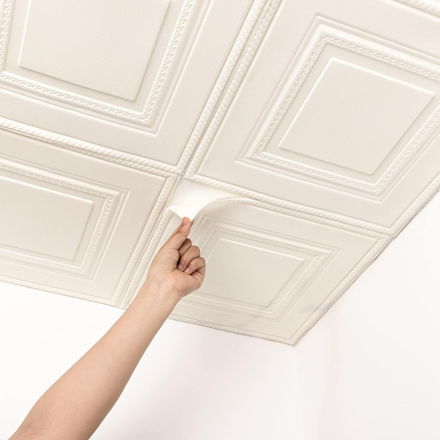 32 PCS Covered 42 Sq.Ft, Ceiling Tiles, Ceiling Tiles Peel and Stick, Self-Adhes