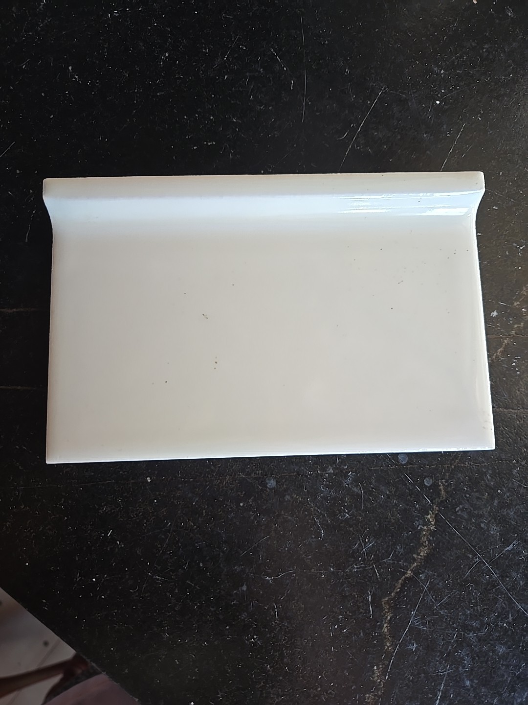 Vtg 6 1/8″ X 3 7/8″ Base Cove Cream Tile NOS Probably Florida Tile