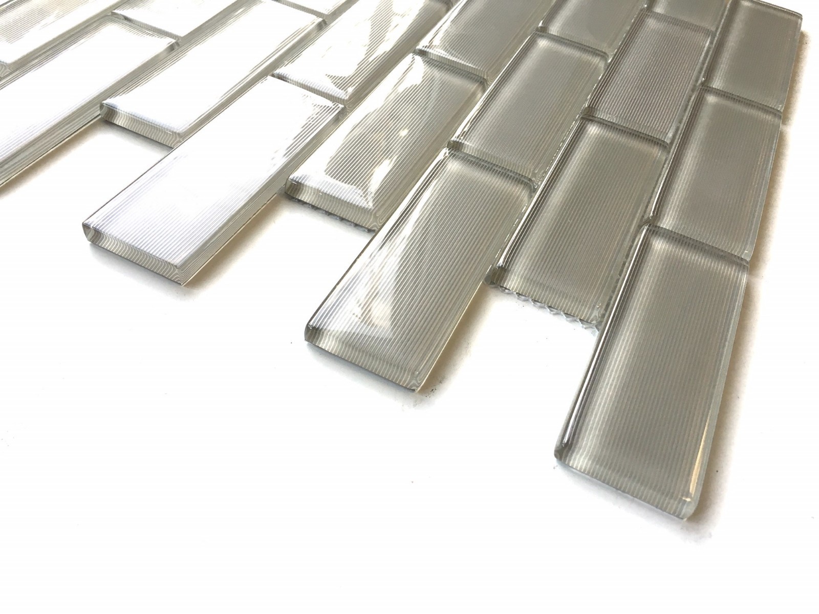 Mardi Gras 1-1/2″ x 4″ Toulouse Striped Glass Mosaic Kitchen Wall Tile