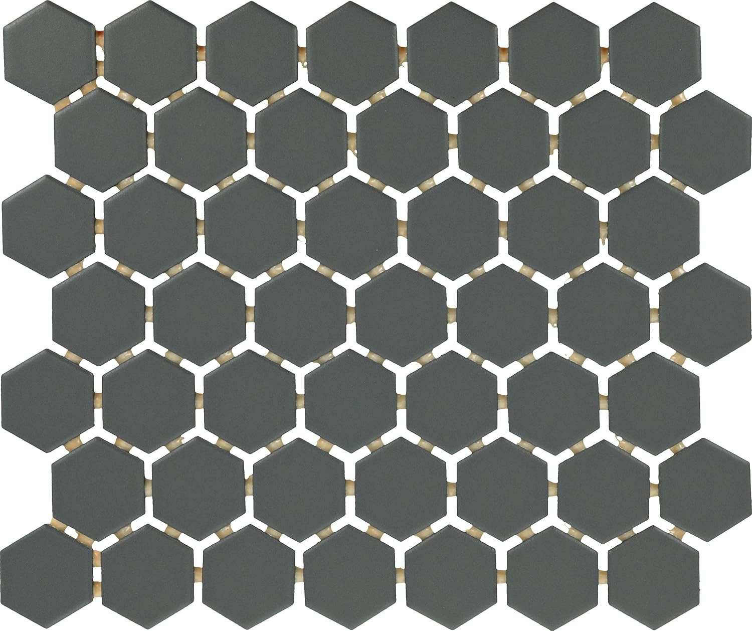 Matte Chalkboard/Gray 1.5″ Ceramic Hexagon Mosaic for Stylish Backsplashes