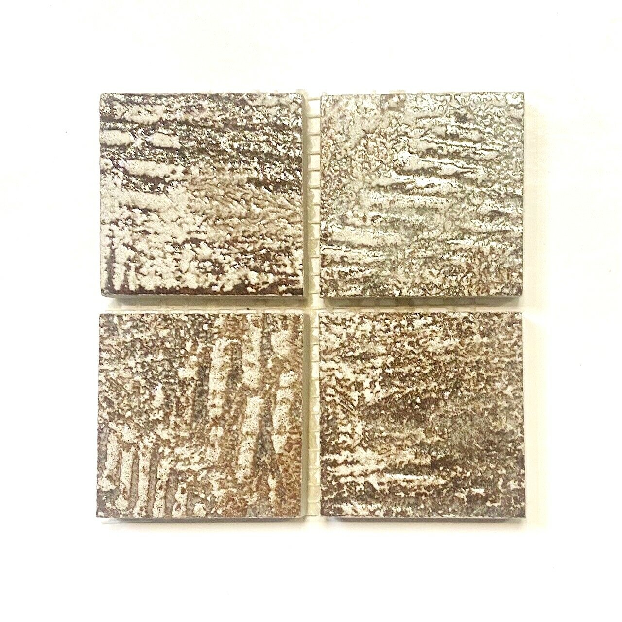 2×2 Silver Metallic Glossy Porcelain Floor Wall Mosaic Tile, 4 inch by 4 inch
