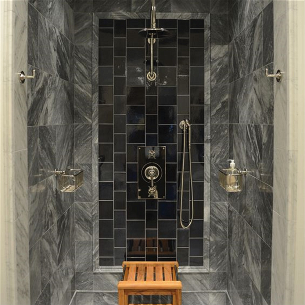K48P Bardiglio Gray Dark Grey Marble 12×24 Tile Polished