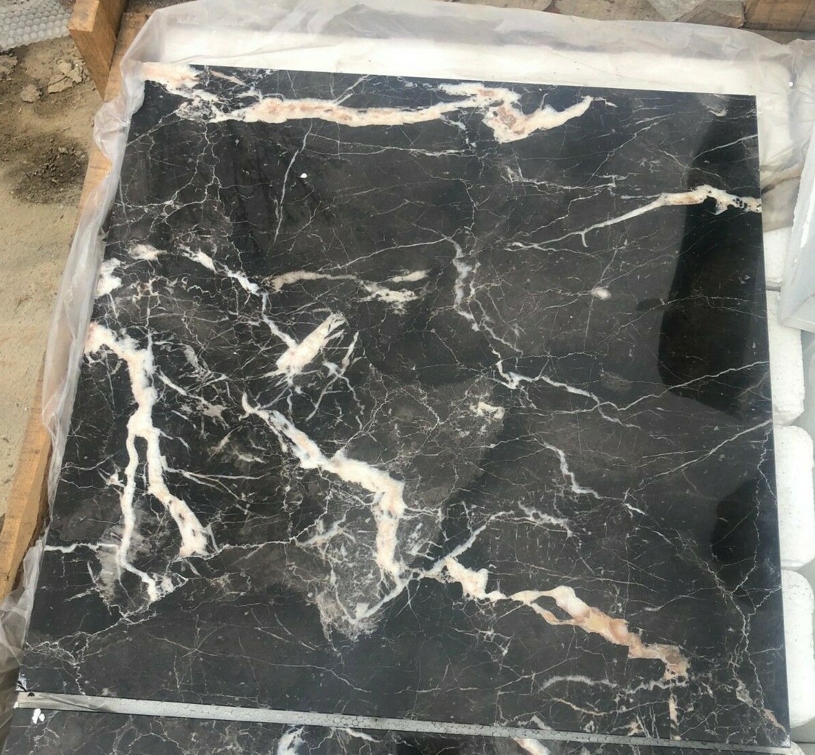 Tile Emperedor Dark Marble Remodel Stone About 3×3 SAMPLE PIECE TS-25