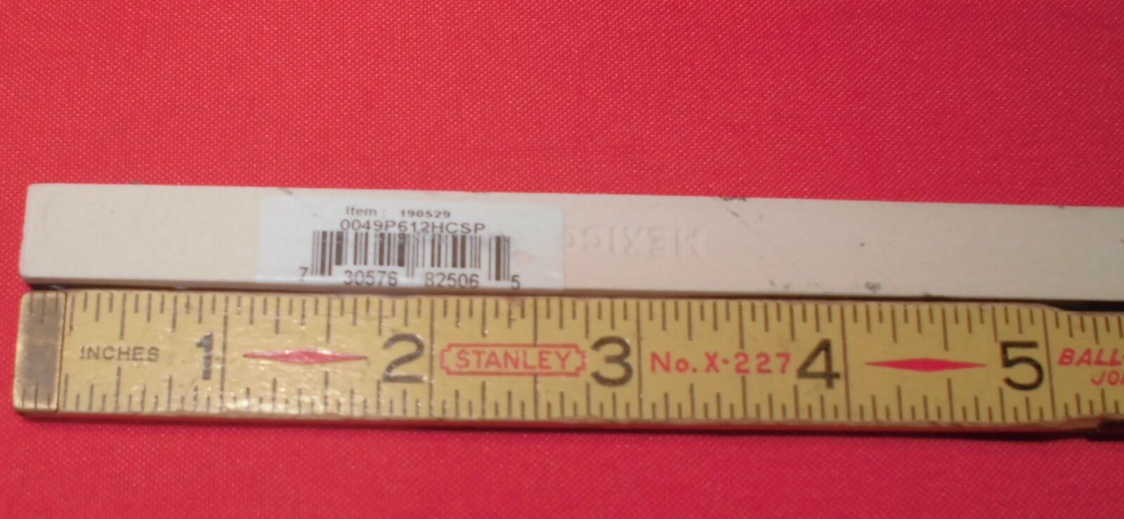 1 pc. *Gloss White #SL10* Ceramic Tile; Pencil – Liner – Sizzle; 1/2″ X 6″ A.O.