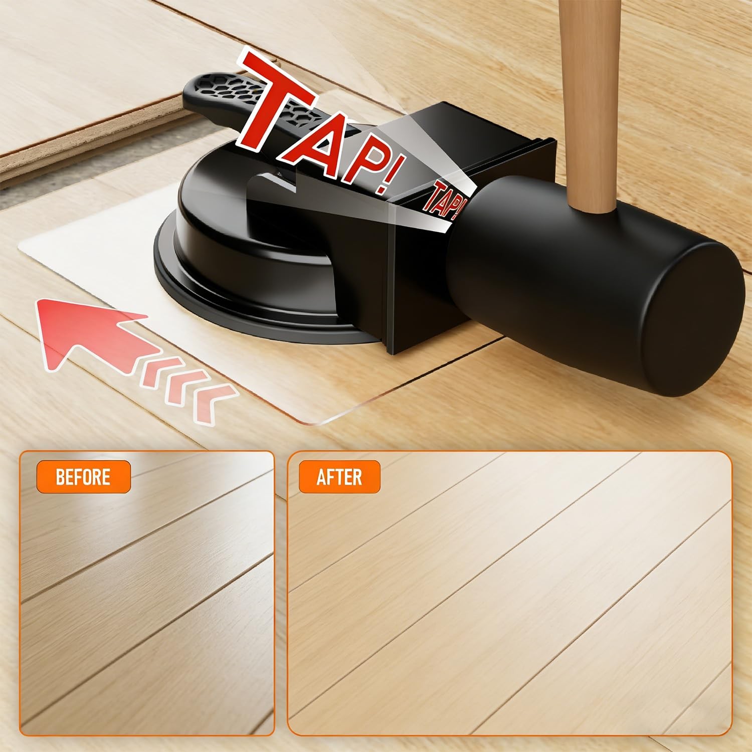 Starlume Floor Gap Fixer Tool Fix Floor Gaps In 2 Steps 5 Sticky Pads For
