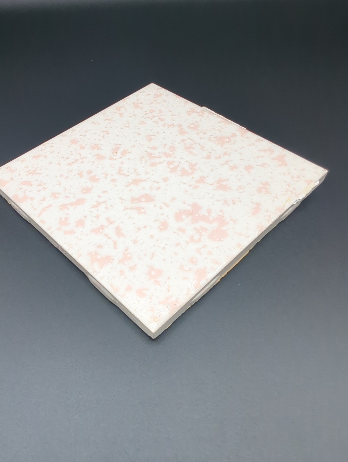 Vintage 1 Wall Tile Dal-tile Ceramic Mottled Swirled Sky Pink White MCM