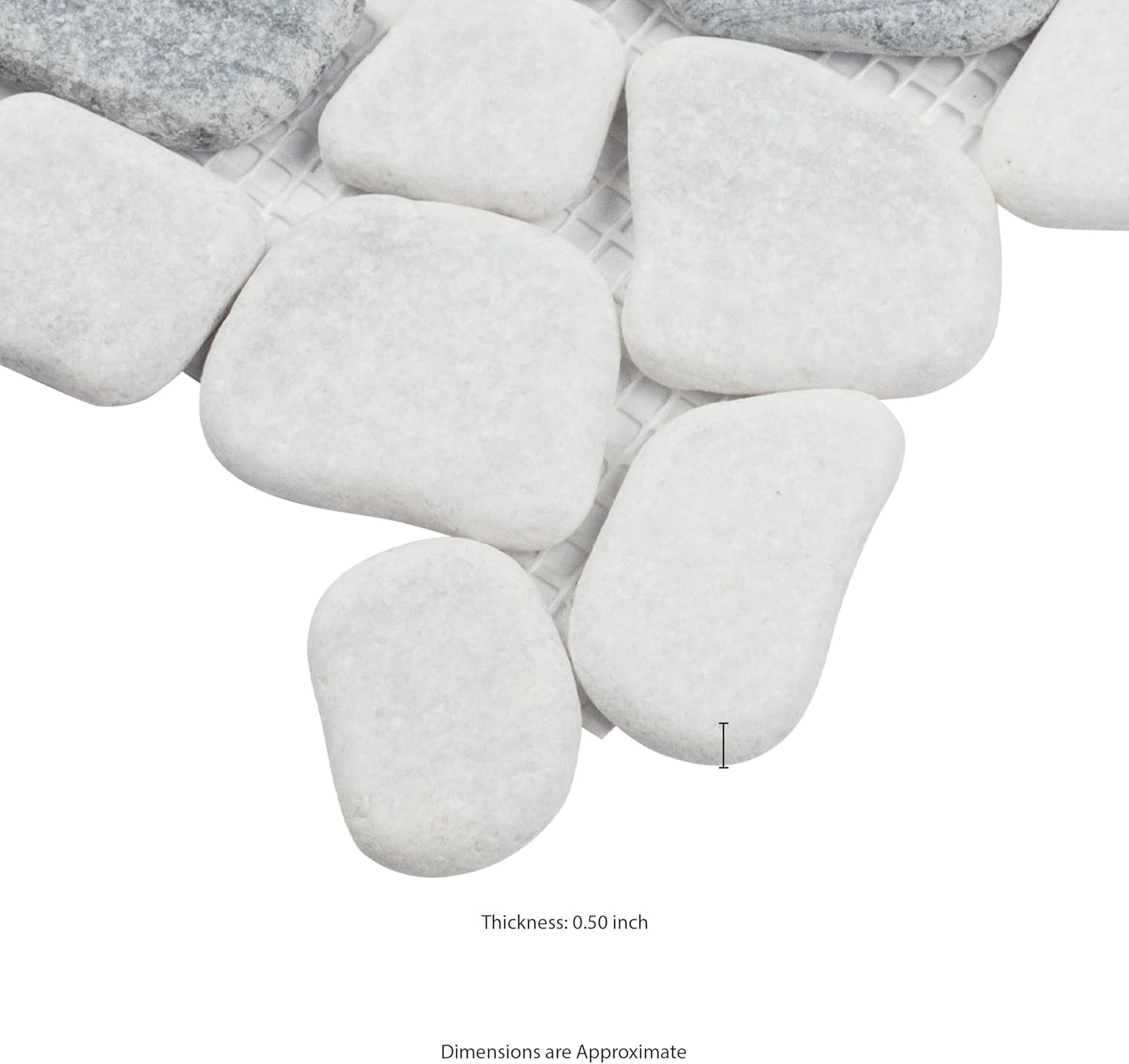 Black & White Mosaic Pebbles Tile for Kitchen & Bath – 10 Sq. Ft.