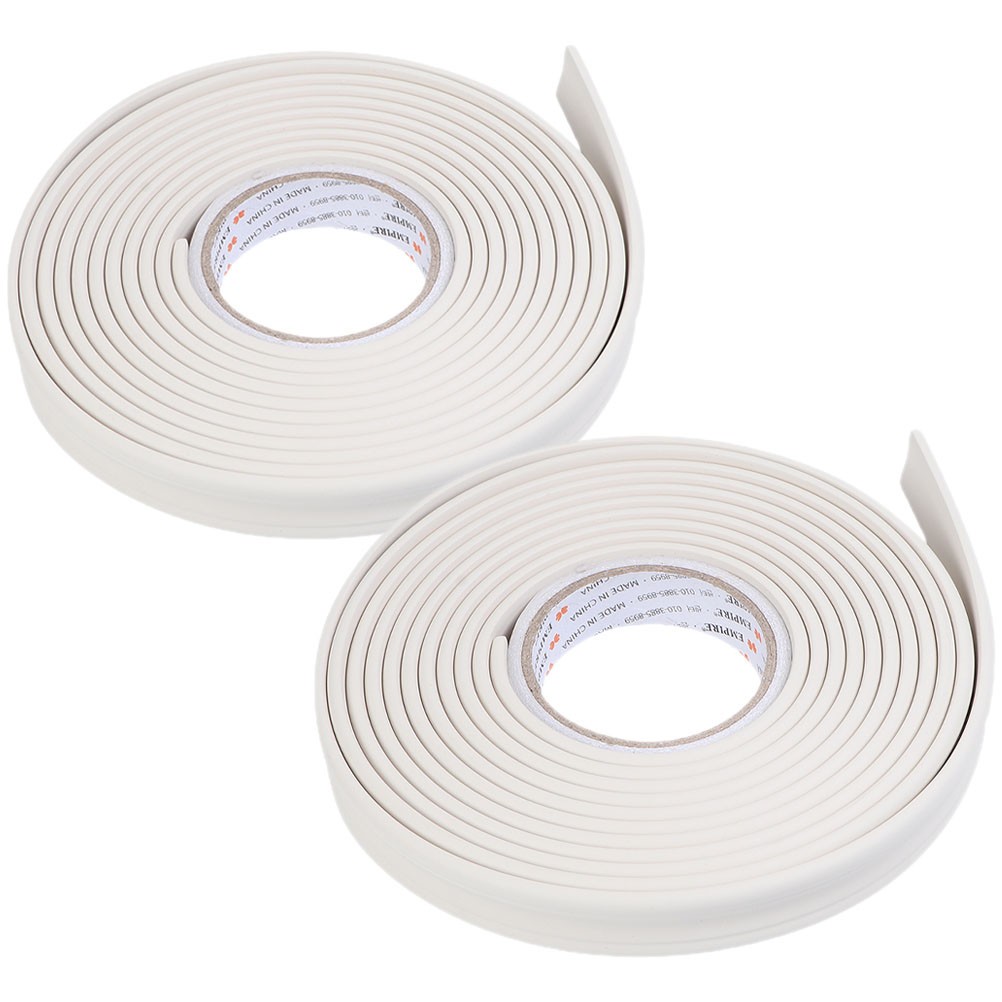 Reusable Plastic Caulk Strip for Wall Baseboard Strong Adhesive White Tape