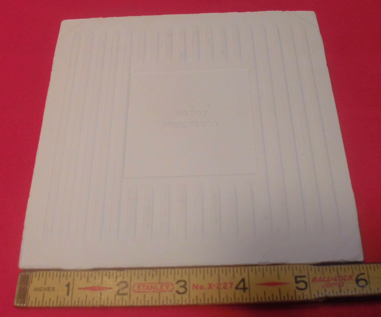 1 pc. Off-White: 6″ X 6″ Ceramic Crystalline Tile by American Olean from 1990’s