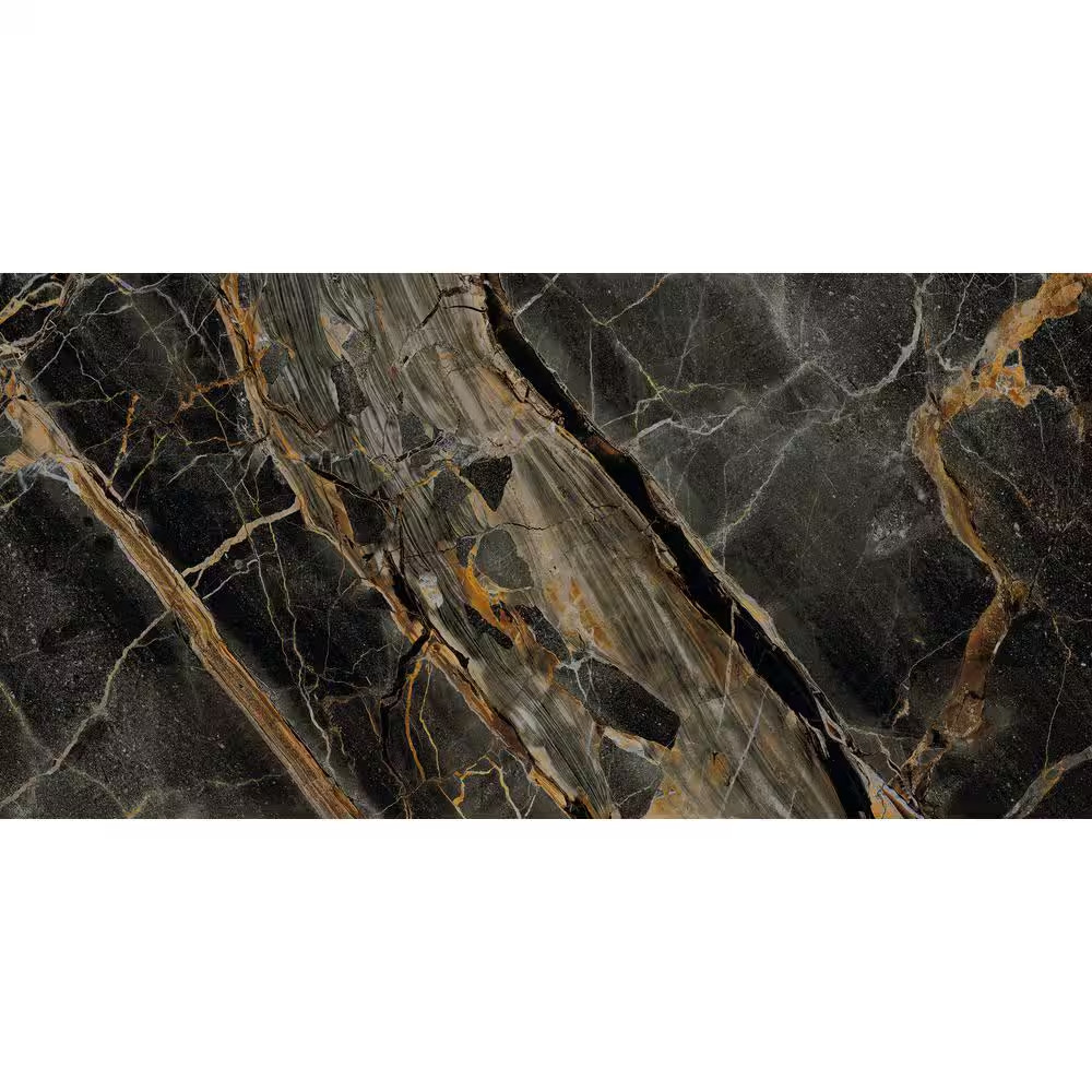 Parkview Brown 11.81 In. X 23.62 In. Polished Porcelain Field Tile