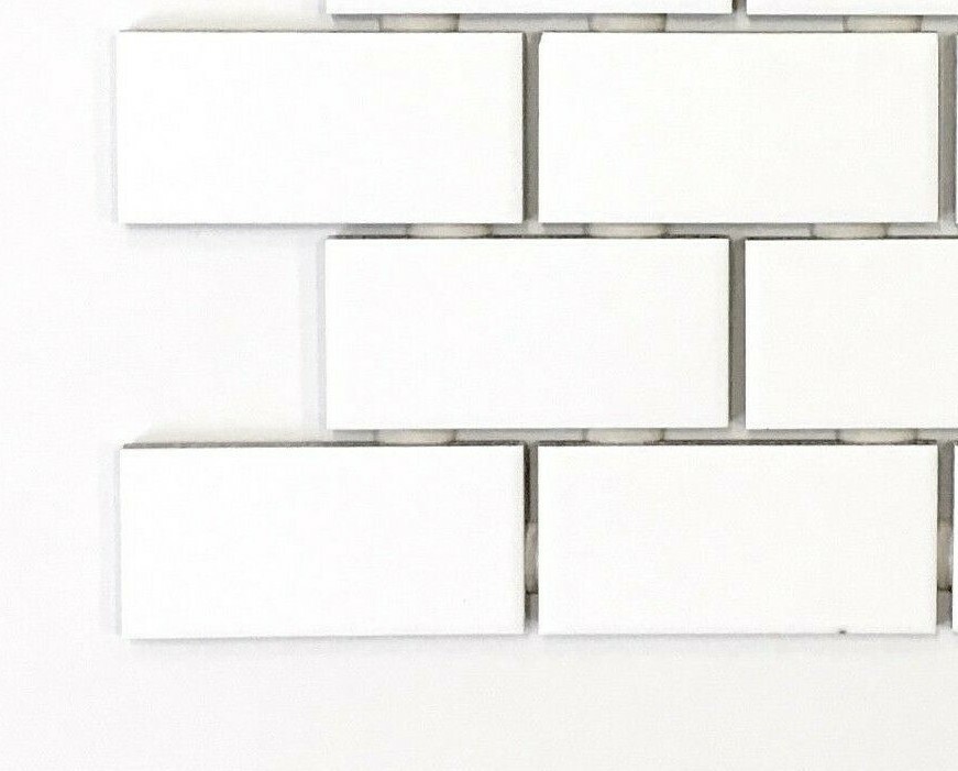 2×4 White Subway Glossy Ceramic Tile Backsplash Bathroom ( 2X4 PIECE SAMPLE)