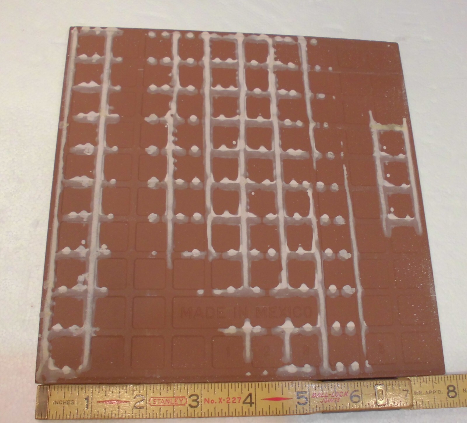1 pc. Floor White: Ceramic Tile 8″ X 8″ Medium-Heavy Textured: New Stock, Mexico