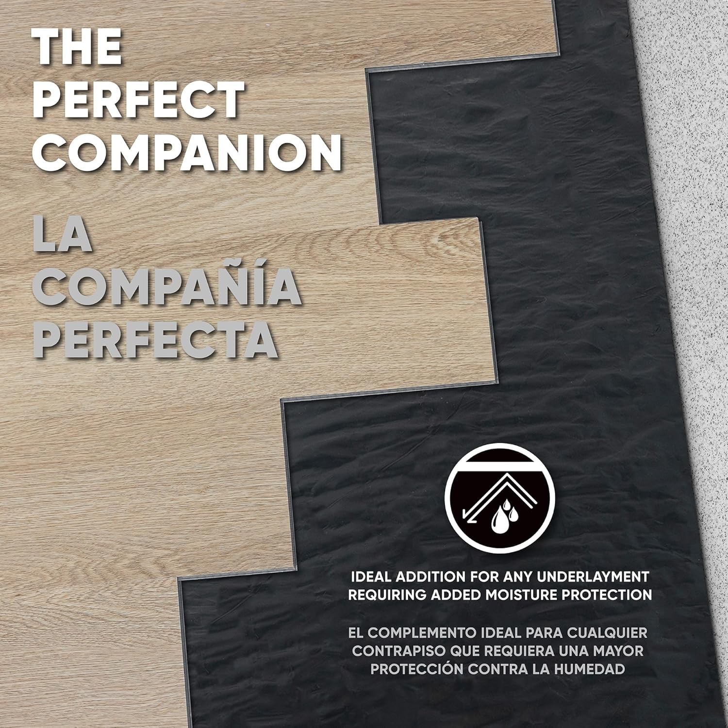 Moisture Barricade Underlayment Film, for Vinyl, Laminate SPC, Engineered Woo…