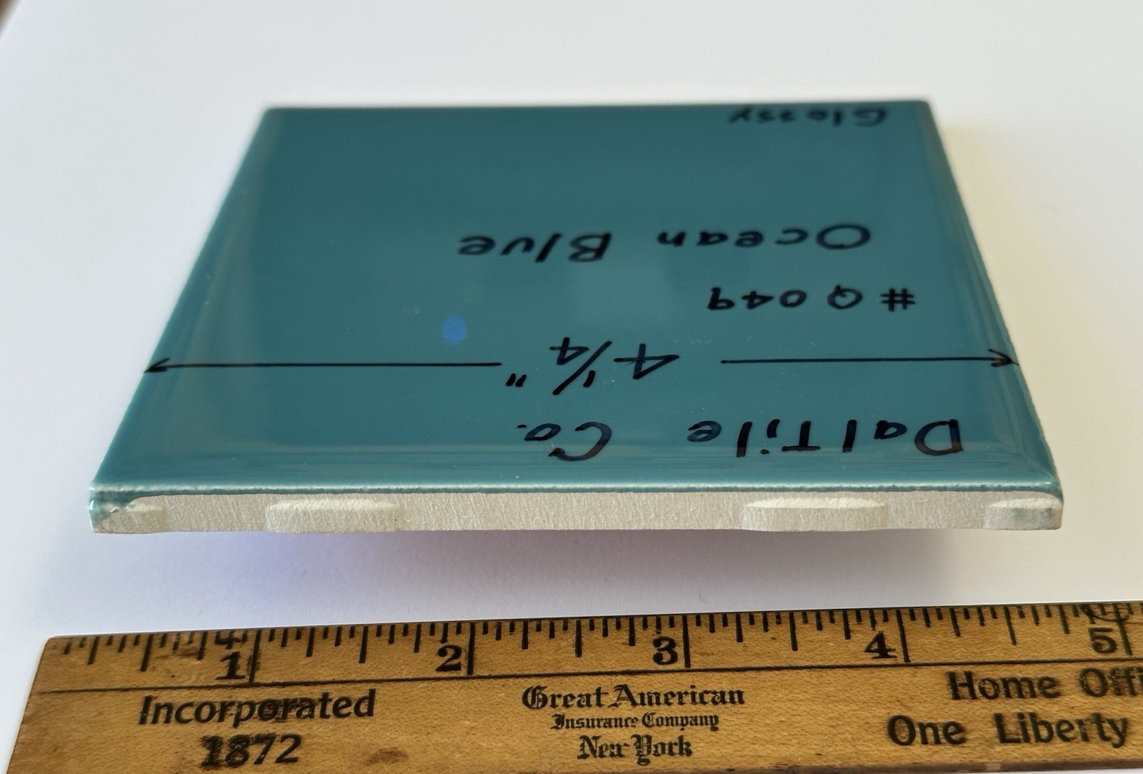 1 pc. Ocean Blue: Brilliant Gloss Ceramic Tile by Daltile…4-1/4″ Best Quality