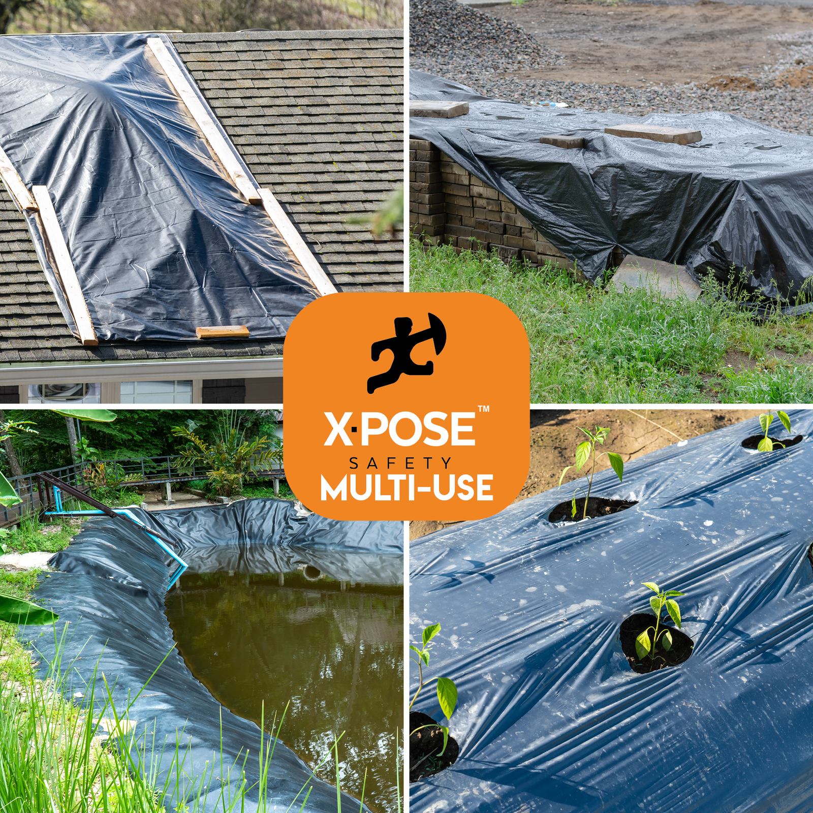 Black Poly Sheeting – 20×100 Feet – Heavy Duty, 5.2 Mil Thick Plastic Tarp