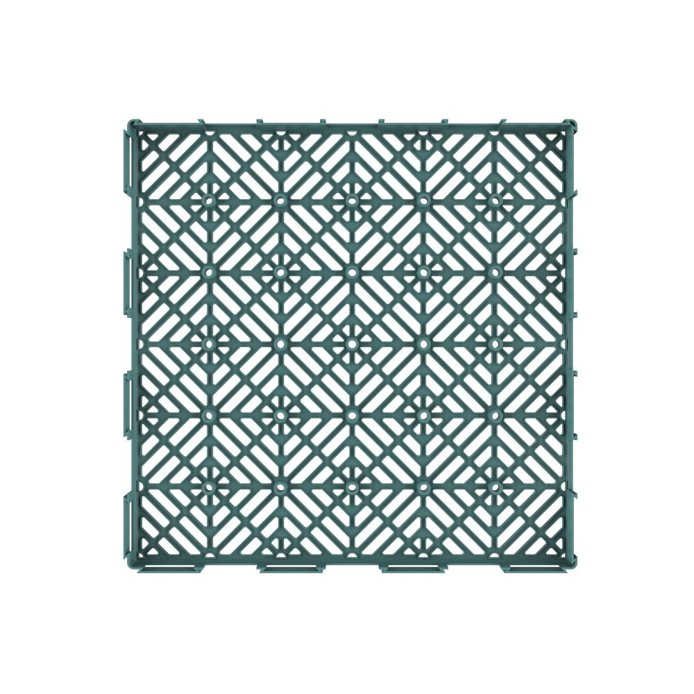 Set of 6 Deck Tiles for Patios, Decks, and Balconies (Green)