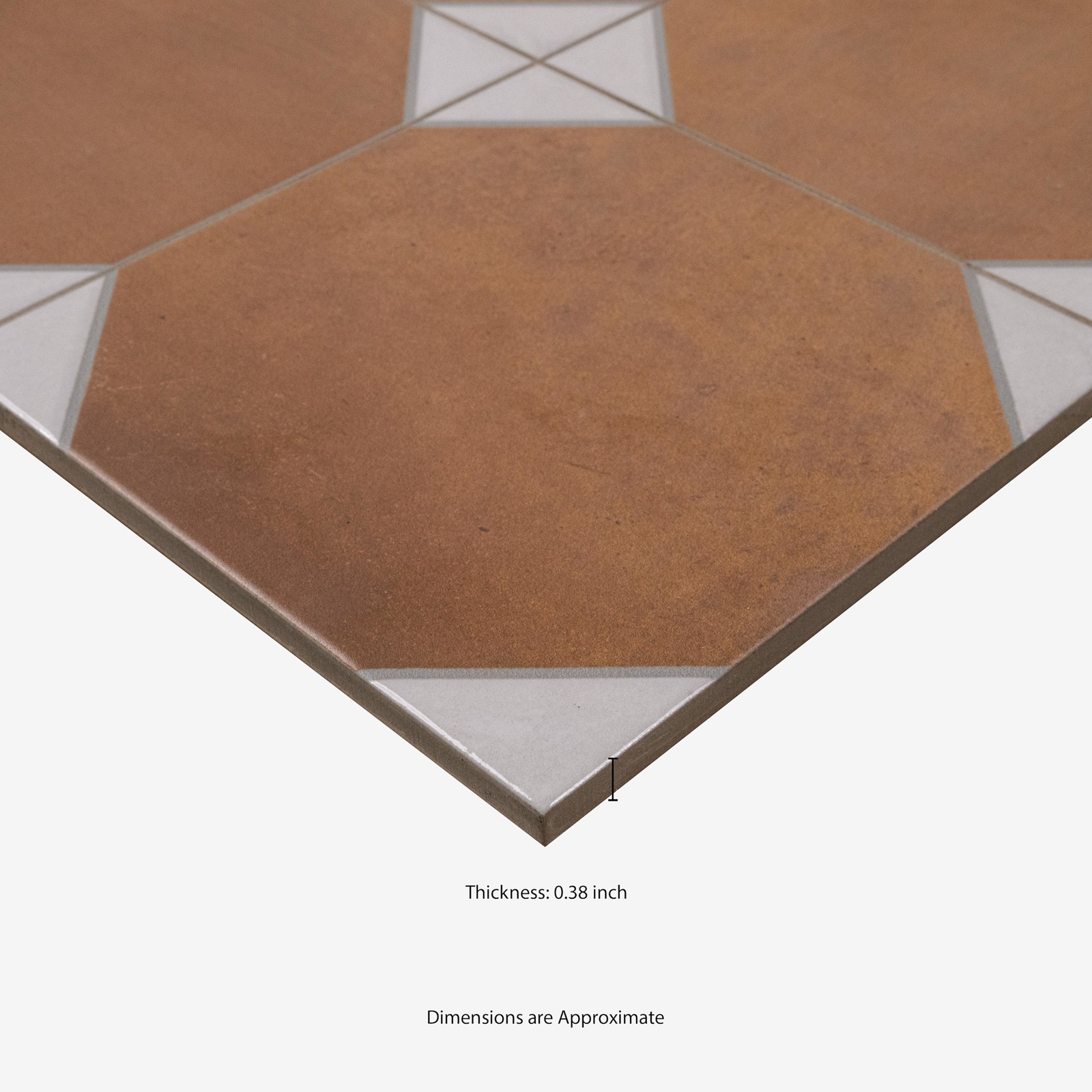 Ackland AKNPT13X13M-CA 13″ x 13″ Porcelain Geometric Floor and – Siena
