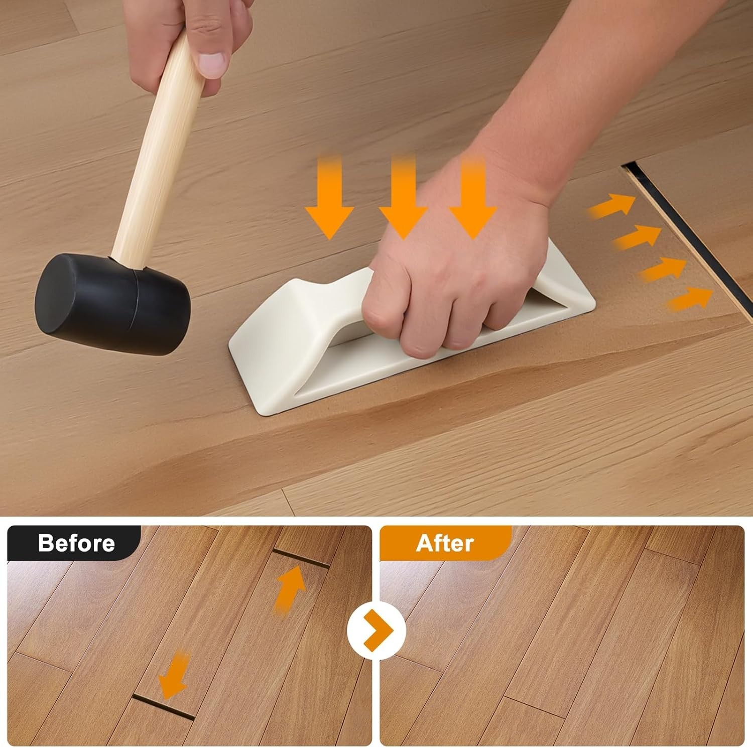 Floor Gap Fixer Tool, Heavy-Duty Plank Grabber Laminate Flooring Tools Wood F…