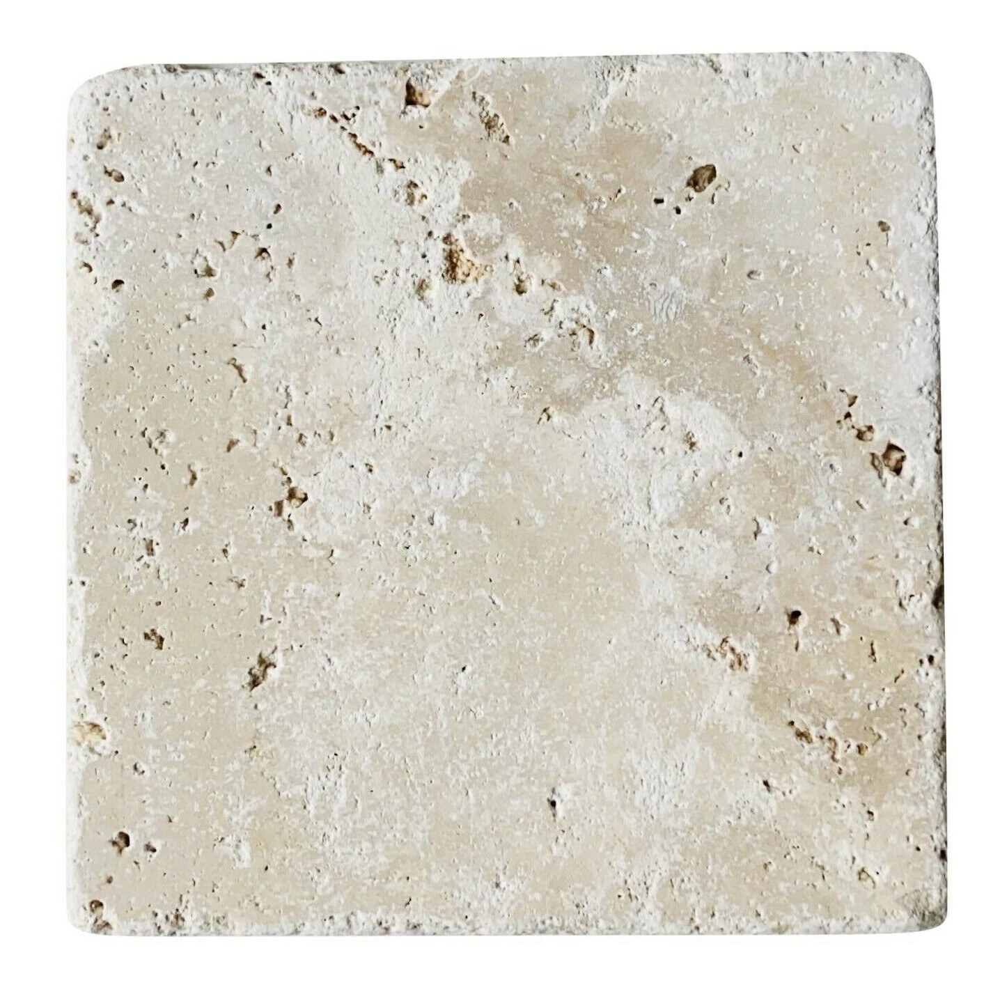 Light 6×6 Tumbled Antiqued Travertine Tile Backsplash Wall(Sold by single piece)
