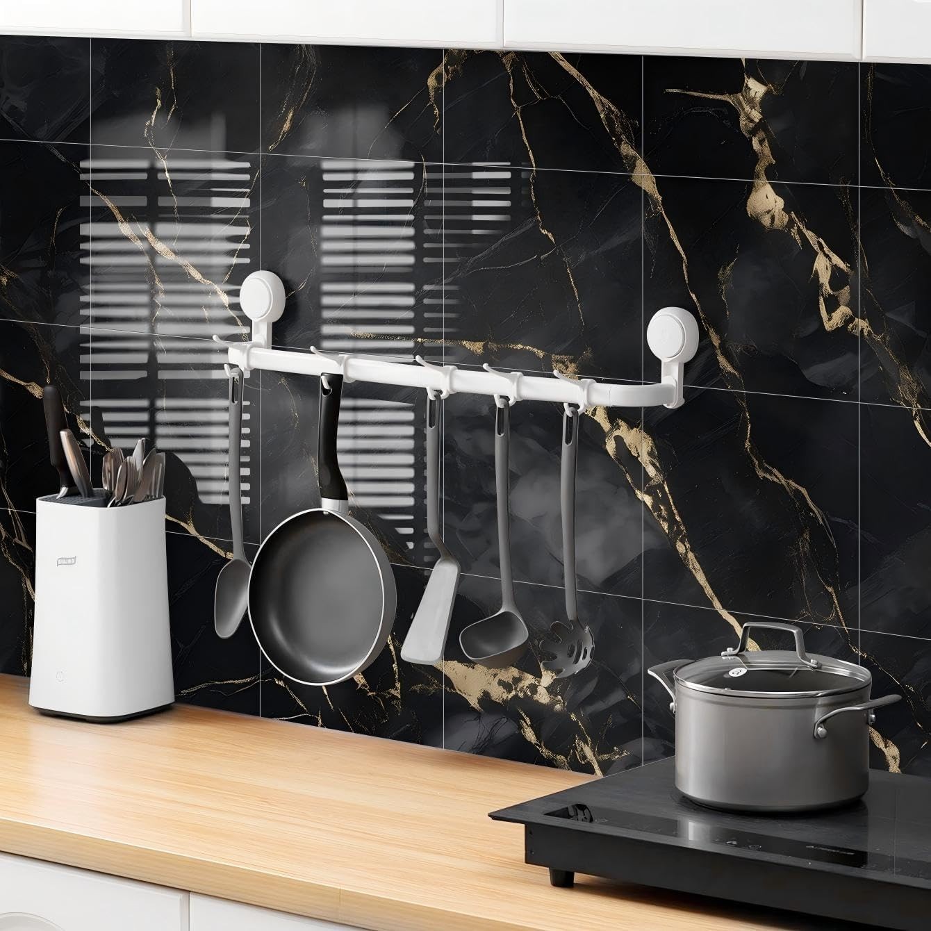 Waterproof Black Gold Wall Panels – 11.8″ x 11.8″