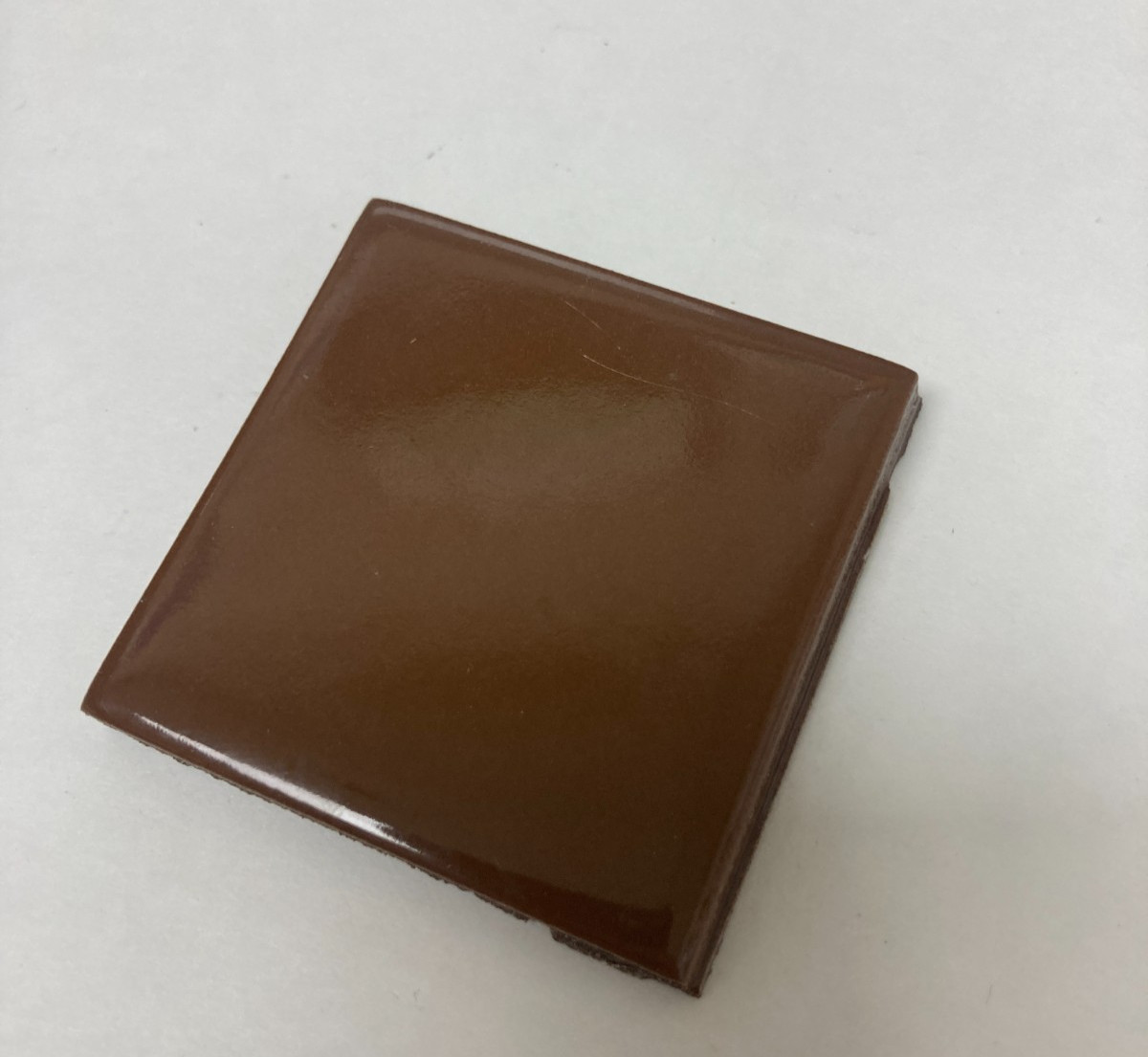 2×2 Tile Glossy Chocolate Brown Square Wall Remodel Ceramic C#550-554 Sample
