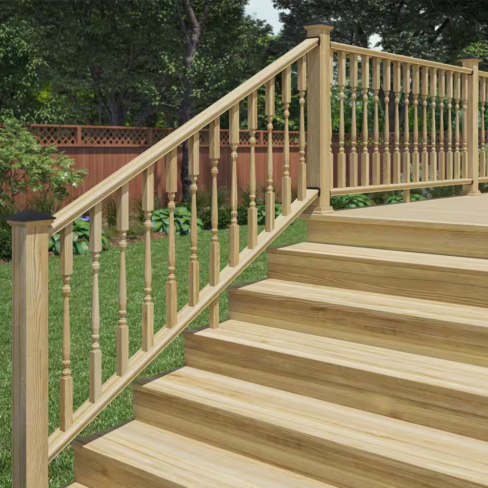 2 In. X 4 In. X 6 Ft. Pressure-Treated Routed Hand Rail (4-Pack)